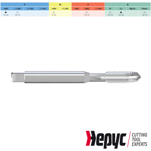 Hepyc HSSE Machinetap D371 M8x0.75 Versterkt