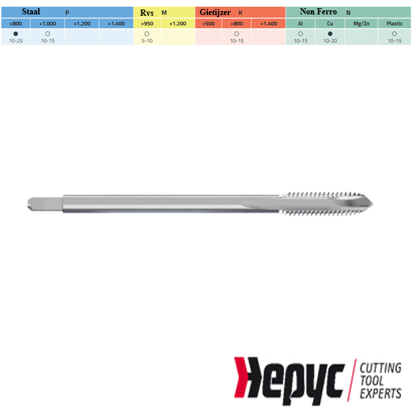 Hepyc HSSE Machinetap D376 M3x0.50