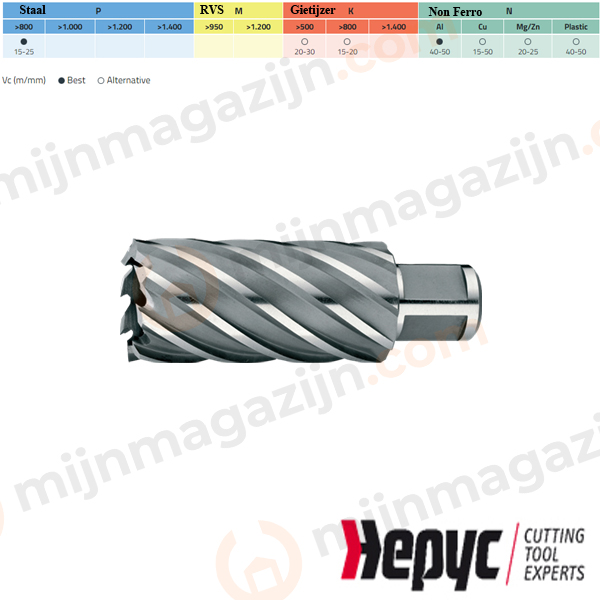 Hepyc Kernboor HSS 57x50mm Weldon