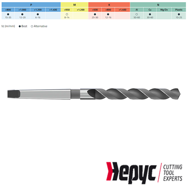 Hepyc Morsekonusboor HSSCO MK1 DIN345N 11.50mm