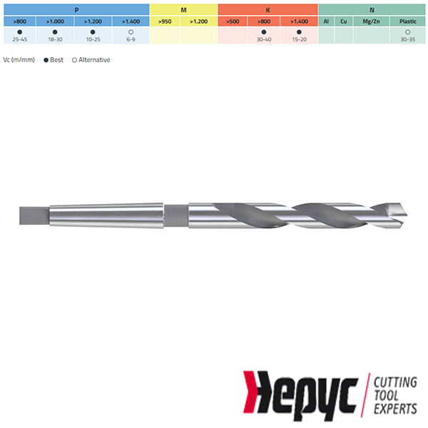 Hepyc Morsekonusboor HSS Widia MK1 DIN345N 10.00mm