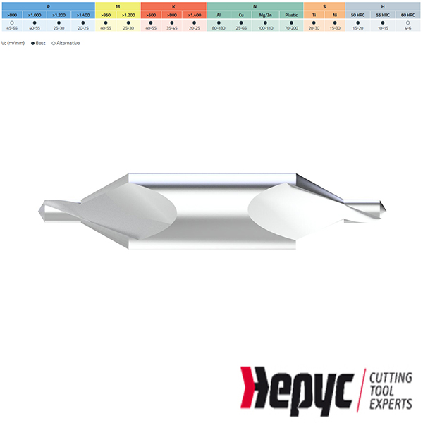 Hepyc centreerboor 2,5×6,3×47,0