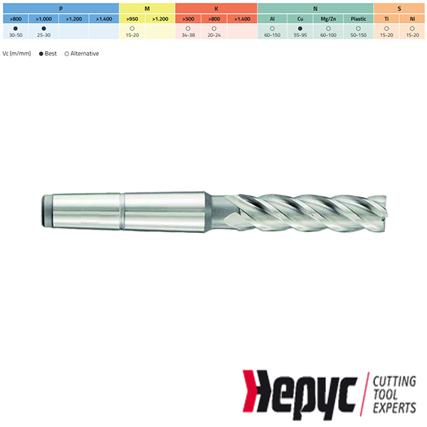 Hepyc HSSE vingerfrees lang MK 4Z 12.00mm