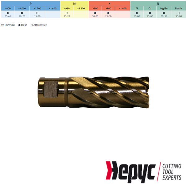 Hepyc Cobalt Kernboor HSSE 44x50mm Weldon